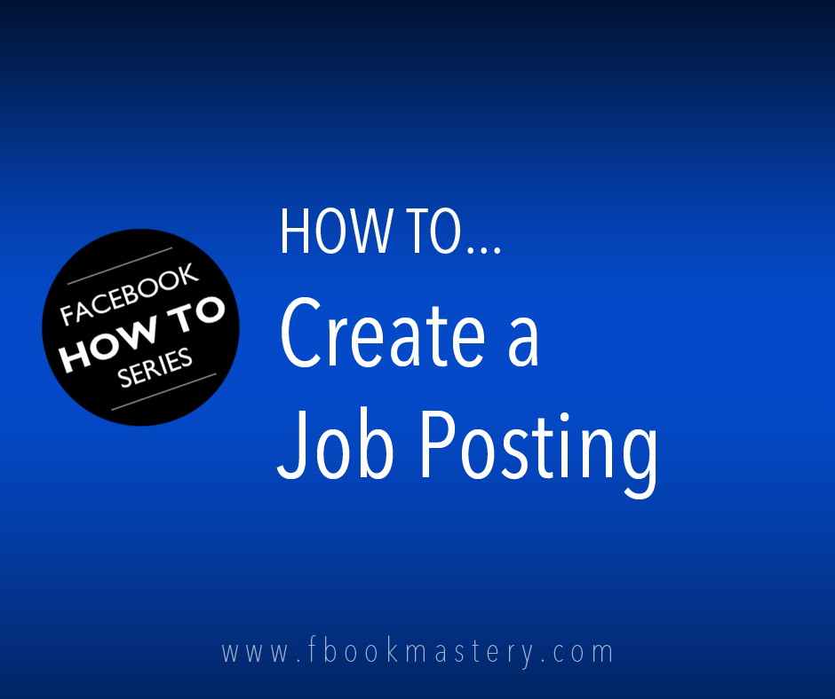 How to Create a Job Posting