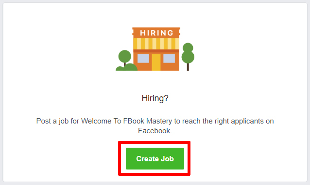 FBook Mastery - create job posting
