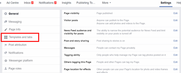 FBook Mastery - change tabs
