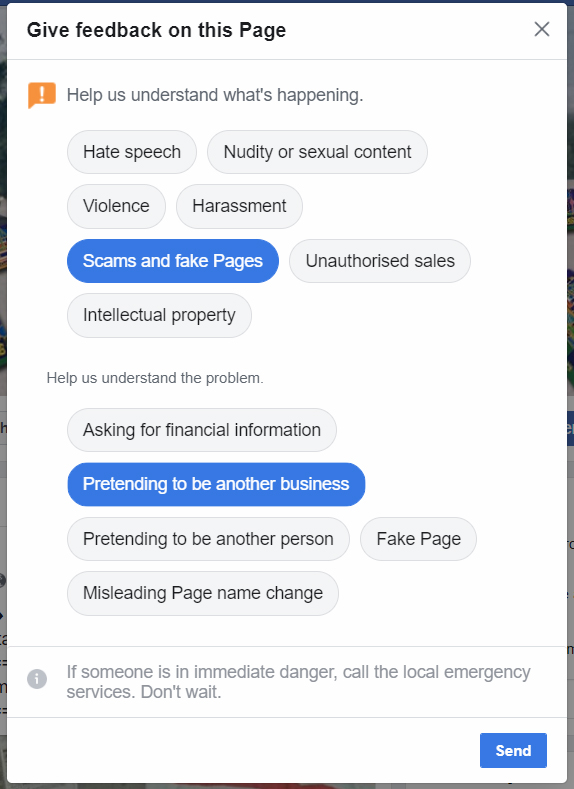 FBook Mastery - how to report fake profile