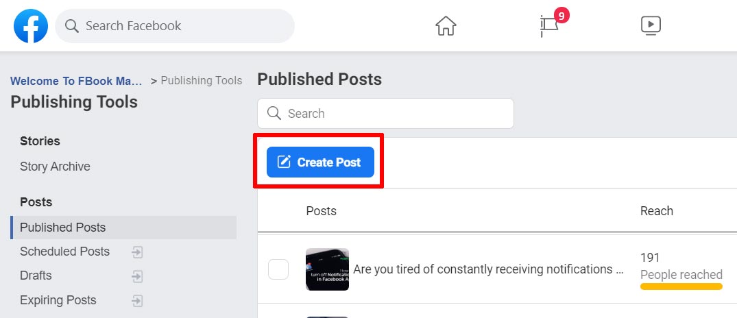 FBook Mastery - create FB Post with slideshow with music new facebook