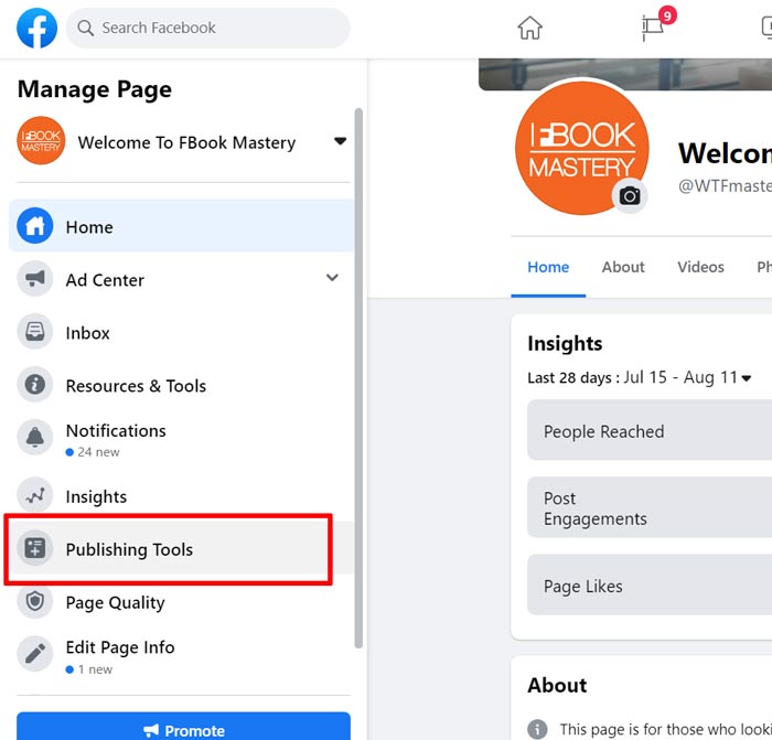 FBook Mastery - create FB Post with slideshow with music on new facebook