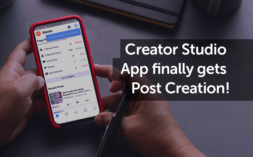 Creator Studio app finally gets Post Creation!