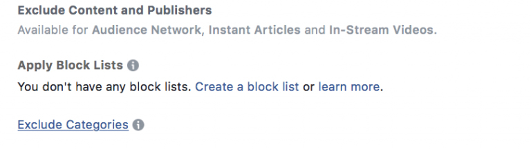 Fbook Mastery - Exclude categories for ad placements