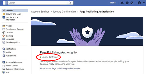Facebook's 'security confirmed' message on your Page ensures that you're in the platform's good graces