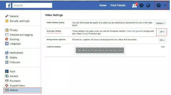 FBook Mastery - turn off video autoplay