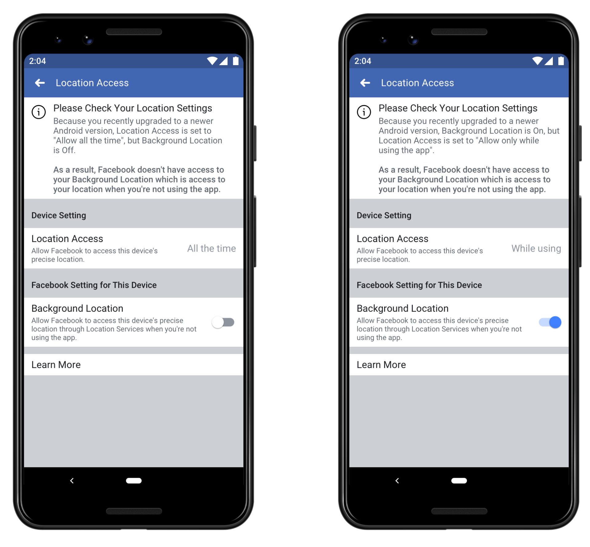 Fbook mastery -  Location Access Settings in Facebook for Android